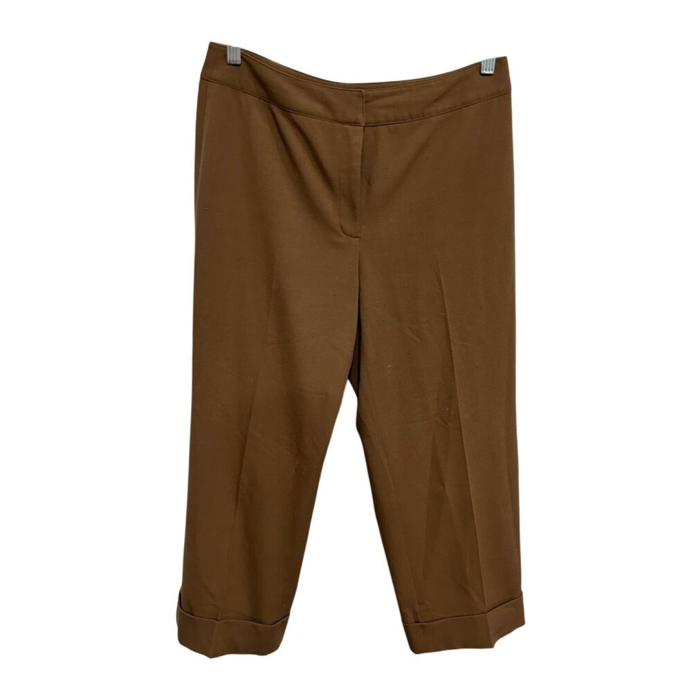 Rafaella Womens Cropped Brown Pants Size 8